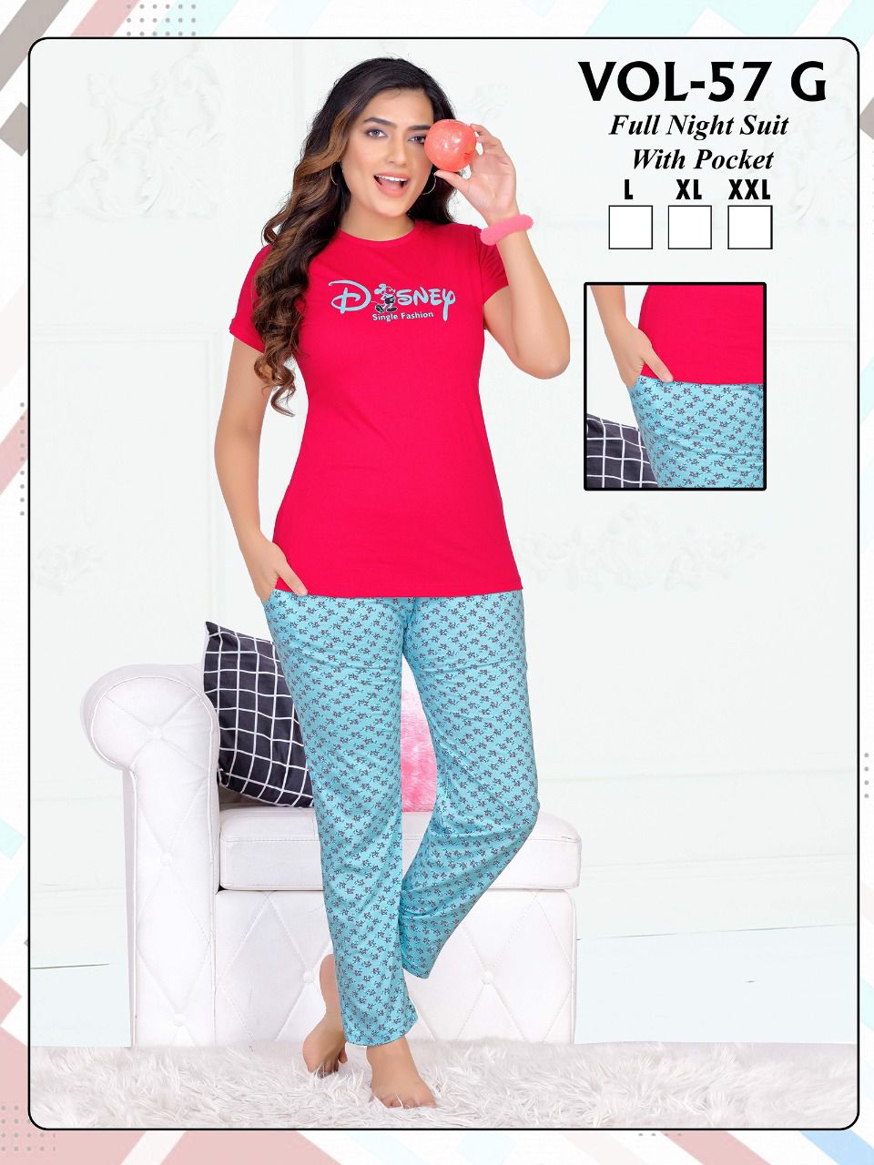 Ft 57 G Night Hosiery Cotton Wholesale Night Suits Collection